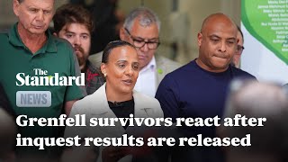 Grenfell tower survivors react after inquest results are released [upl. by Nanis255]