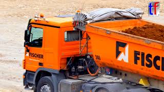 MERCEDESBENZ Dump Trucks  Fischer Weilheim Kipper Germany 2017 [upl. by Ardnasela]