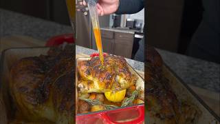 Oven Roasted Garlic Butter Chicken A great alternative to turkey for Thanksgiving thanksgiving [upl. by Adnalohs]