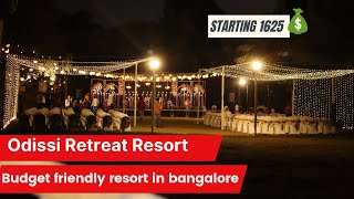 Budget Friendly Resort Near Bangalore  The Odissi Retreat  All Cottage Rate Check Description [upl. by Nwadahs]