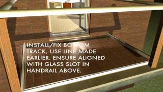 How to install Balcony Systems Glass Balustrades  wwwBalconettecouk [upl. by Akihsay459]