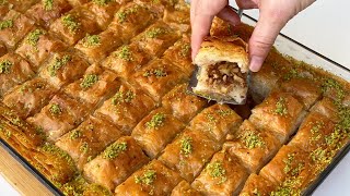 HAZIR BAKLAVALIK YUFKADAN ÇITIR ÇITIR CEVİZLİ EV BAKLAVASI TARİFİ⭐️ [upl. by Llednew681]