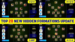 Top 20 Hidden Formations Update In eFootball 2024 Mobile  424 Formation Available 🤔 [upl. by Letnohs]