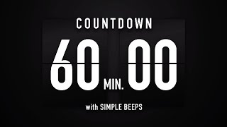 60 Minutes  1 Hour  Countdown Timer Flip Clock ✔️ [upl. by Puglia]