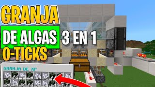 Granja De Algas 0Ticks Minecraft Bedrock 121 [upl. by Allegra]