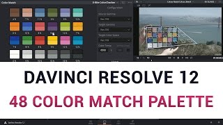 DaVinci Resolve 12  48 Color Match Palette [upl. by Etsirk]