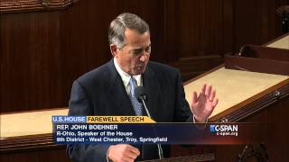 Speaker John Boehner ROH Farewell Address CSPAN [upl. by Rosenberg]