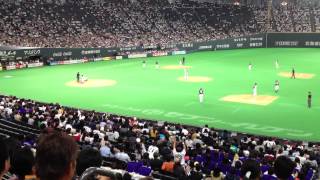 2013年10月4日 日本ハム 大谷翔平 押し出しデッドボールの瞬間 [upl. by Otcefrep]