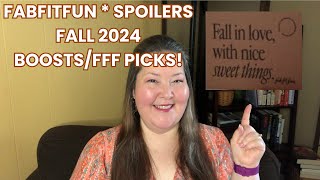 Fabfitfun Spoilers  Boosts Now FFF PICKS  FALL 2024 [upl. by Spillar]