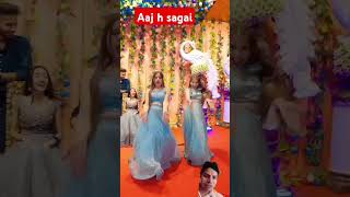 Aaj h sagai dance 🔥🔥 dance wedding bollywood love [upl. by Kielty]