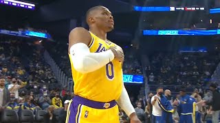 Russell Westbrooks First Assist amp Bucket As A LAKER [upl. by Crowe884]