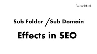 Difference between Sub Domain and Sub folder  SEO ranking Factors 2021 [upl. by Otrevire]