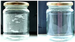 How To Remove Lable Glue or Sticker Glue From A Glass Jar  Easiest Way to Remove Labels From Jars [upl. by Arretahs473]