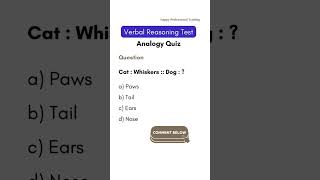 Analogy Quiz 2  Verbal Reasoning reasoning [upl. by Kathrine]