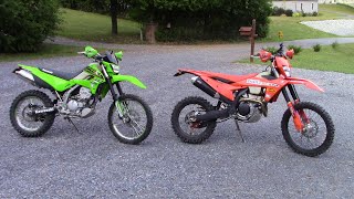 KLX 300 vs KTM 350 on a timed woods loop [upl. by Khalil746]