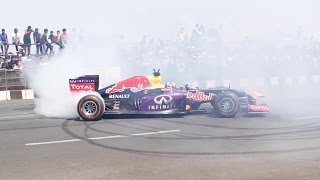 Red Bull F1 Car Show Run At Hyderabad  Hybiztv [upl. by Georgena]