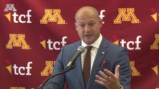 Press Conference PJ Fleck Previews 2018 Spring Practice [upl. by Lindy]