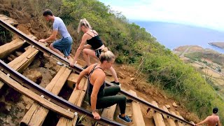 KOKO HEAD CRATER RAILWAY TRAIL  FULL HIKE  HAWAII [upl. by Notwal]