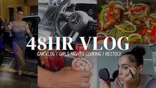 48hrs WITH ME  CAR VLOG  GIRLS NIGHT  COOKING RESTOCK  Hananator [upl. by Nairbo897]