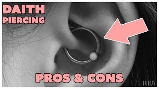 Daith Piercing Pros amp Cons  Lulus Body Piercing [upl. by Rosalind]