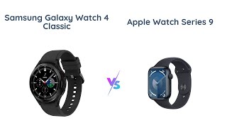 Samsung Galaxy Watch 4 Classic vs Apple Watch Series 9 🔥 Which is better for you [upl. by Glyn]