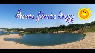 Årets första dopp  vlogg [upl. by Melesa]