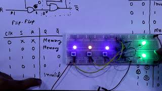 SR Flip Flop using NAND Gate practical [upl. by Ennovaj944]