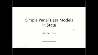 Simple Panel Data Models in Stata [upl. by Llezniuq]