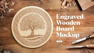 Engraved Wooden Board Mockups Presentation [upl. by Pompea]