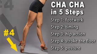 BEST Cha Cha lesson EVER  5 STEPS to get it down  Dance Insanity [upl. by Tiertza]