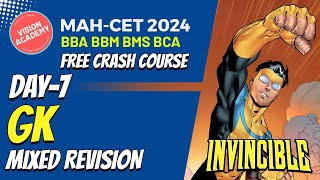 GK Current Affairs  Additional CET Crash Course Day7 🔥 MAH CET for BBA BMS BBM BCA [upl. by Diba]