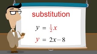 Algebra 36  Solving Systems of Equations by Substitution [upl. by Noremac]