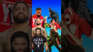 Roman Reigns Jey Uso Jimmy Uso VS Scar King Kong Godzilla 👿 comparison shorts [upl. by Luis]