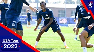 Raheem Sterlings First Chelsea Training Session 🔵 [upl. by Audrye95]