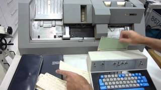 1964 IBM 029 Keypunch Card Punching Demonstration [upl. by Oemor150]