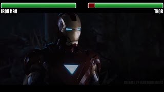 Iron Man vs Thor WITH HEALTHBARS  HD  Avengers [upl. by Hanzelin]