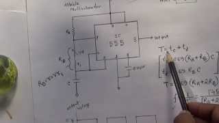 Astable multivibrator circuit using IC 555 explained by formula [upl. by Regine711]