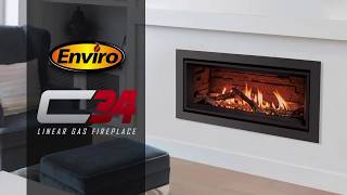 C34 Enviro Linear Gas Fireplace [upl. by Mighell436]