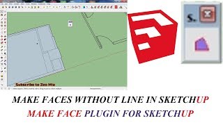 MAKE FACE PLUGIN TUTORIAL FOR SKETCHUP  SKETCHUP TUTORIAL MAKE FACES WITHOUT LINE TOOL [upl. by Reppep]