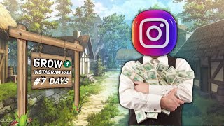 ONLY 7 DAYS GROW ON INSTAGRAM PAGE  How To Grow On Instagram Page 📊 [upl. by Lednahs922]