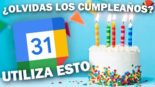 como poner RECORDATORIOS de los CUMPLEAÑOS en mi CELULAR  Calendario de Google para Cumpleaños 2023 [upl. by Gratianna]