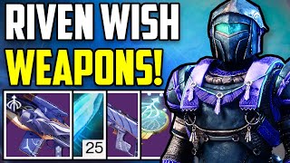 Destiny 2 NEW Riven Wish Weapons PVE God Roll Guide Best Perks [upl. by Hephzipa]