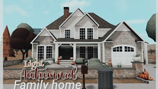 Bloxburg  Light Autumnal Family Home  108k Bloxburg Speedbuild🍂 [upl. by Park200]