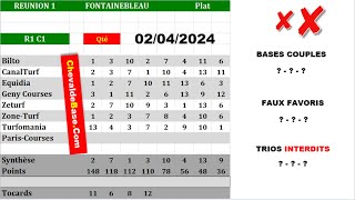 Pronostics Quinté PMU R1C1 de Mardi 02 Avril 2024  les 3 Bases Incontournables  Presse [upl. by Leemaj]