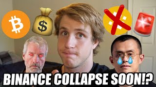 Is a Binance collapse coming soon Binance to END their Stablecoin amp Saylor buys more BTC [upl. by Adnilreh]