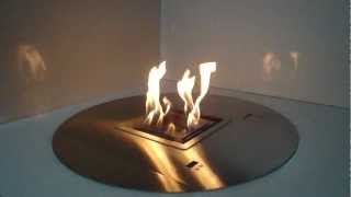 Round electronic ethanol burner with remote control AFIRE vent free ethanol hearths [upl. by Persons]