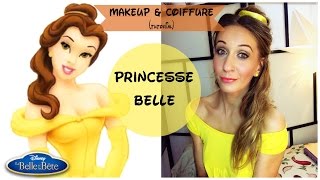 Makeup  coiffure tutorial ♡ Belle ♡ Disney [upl. by Mariand]