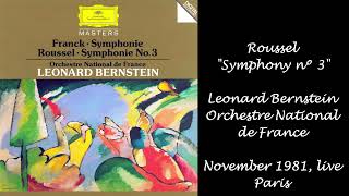 Roussel Symphony No3 Leonard Bernstein Orchestre National de France [upl. by Elise]