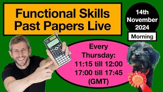 Part 1 NCFE Functionals Skills Maths Past Paper Live [upl. by Joappa]