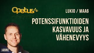 Potenssifunktioiden kasvavuus ja vähenevyys [upl. by Stambaugh]